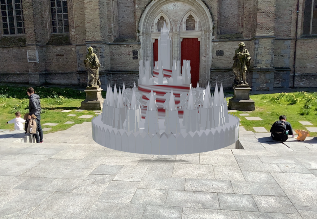 Saint Salvatorcathedral with augmented reality